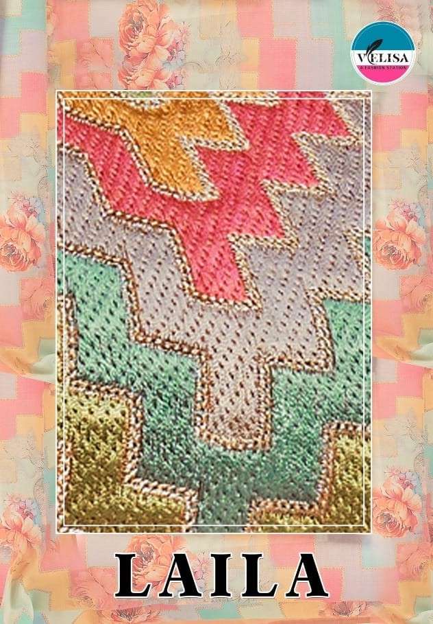 LAILA BY VELISA 1401 TO 1404 SERIES BEAUTIFUL SUITS COLORFUL STYLISH FANCY CASUAL WEAR & ETHNIC WEAR TUSSAR SILK EMBROIDERED DRESSES AT WHOLESALE PRICE