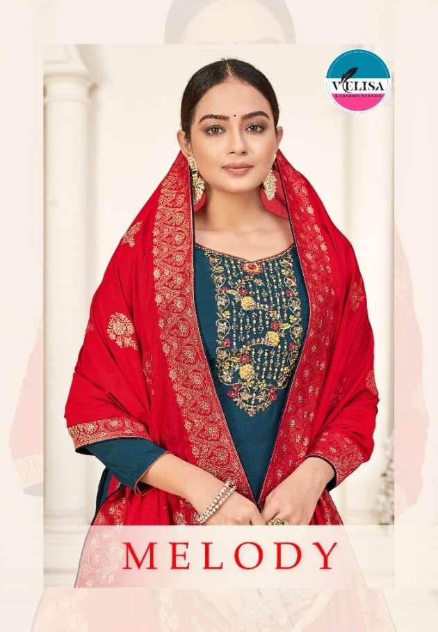 MELODY BY VELISA 1801 TO 1804 SERIES BEAUTIFUL STYLISH SHARARA SUITS FANCY COLORFUL CASUAL WEAR & ETHNIC WEAR & READY TO WEAR PURE VISCOSE UPADA SILK DRESSES AT WHOLESALE PRICE