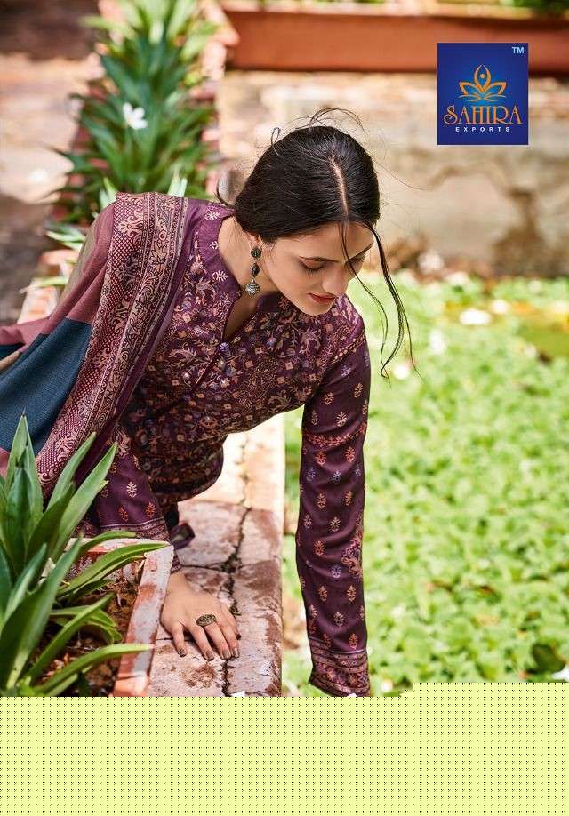 MAHWISH BY SAHIRA EXPORTS 10001 TO 10008 SERIES BEAUTIFUL STYLISH SUITS FANCY COLORFUL CASUAL WEAR & ETHNIC WEAR & READY TO WEAR PASHMINA DOBBY PRINTED DRESSES AT WHOLESALE PRICE