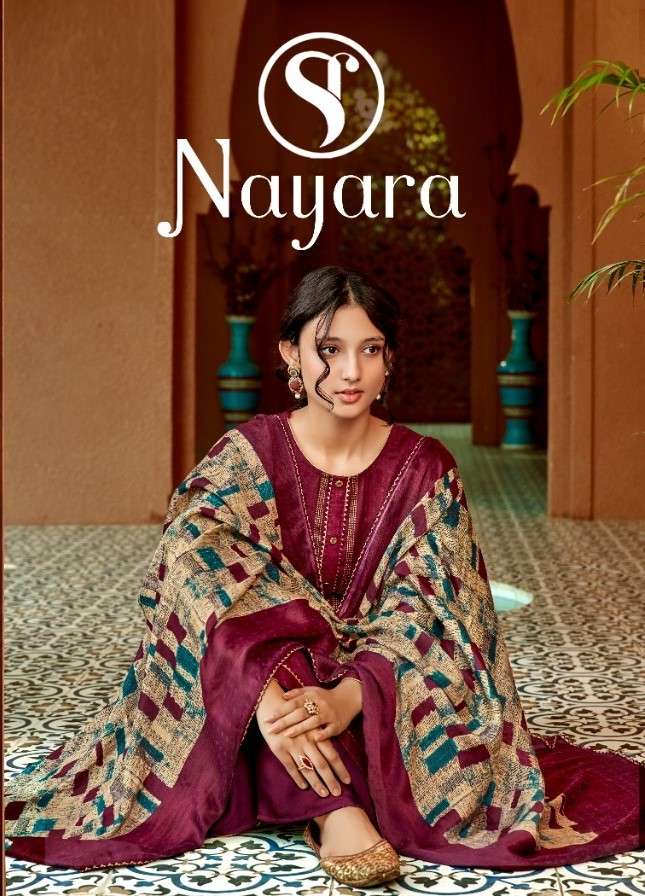 NAYARA BY SWEETY FASHION 1001 TO 1008 SERIES BEAUTIFUL STYLISH SHARARA SUITS FANCY COLORFUL CASUAL WEAR & ETHNIC WEAR & READY TO WEAR PASHMINA WITH WORK DRESSES AT WHOLESALE PRICE