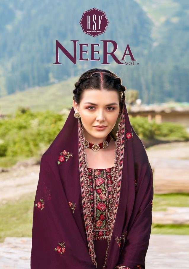 NEERA VOL-2 BY RIDDHI SIDDHI FASHION 19301 TO 19306 SERIES BEAUTIFUL SHARARA SUITS COLORFUL STYLISH FANCY CASUAL WEAR & ETHNIC WEAR PURE CHINNON SILK WITH EMBROIDERY DRESSES AT WHOLESALE PRICE