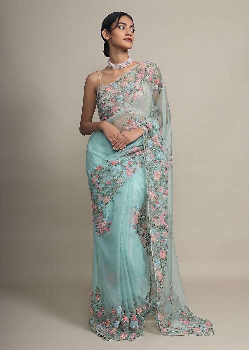 OLIVIA VOL-2 BY INDO VASTRA INDIAN TRADITIONAL WEAR COLLECTION BEAUTIFUL STYLISH FANCY COLORFUL PARTY WEAR & OCCASIONAL WEAR ORGANZA WITH WORK SAREES AT WHOLESALE PRICE