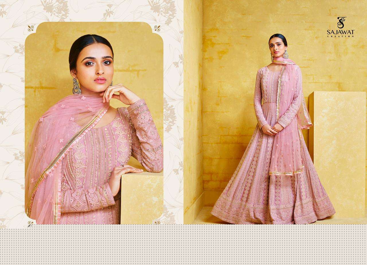SAJAWAT HIT DESIGN 2091 BY SAJAWAT CREATION DESIGNER ANARKALI SUITS COLLECTION BEAUTIFUL STYLISH FANCY COLORFUL PARTY WEAR & OCCASIONAL WEAR HEAVY FAUX GEORGETTE EMBROIDERED DRESSES AT WHOLESALE PRICE