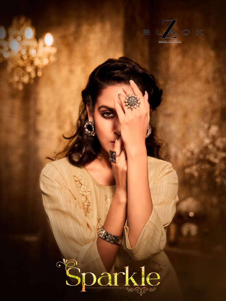 SPARKLE BY Z BLACK 1001 TO 1006 SERIES DESIGNER STYLISH FANCY COLORFUL BEAUTIFUL PARTY WEAR & ETHNIC WEAR COLLECTION PURE COTTON WITH EMBROIDERY KURTIS WITH BOTTOM AT WHOLESALE PRICE