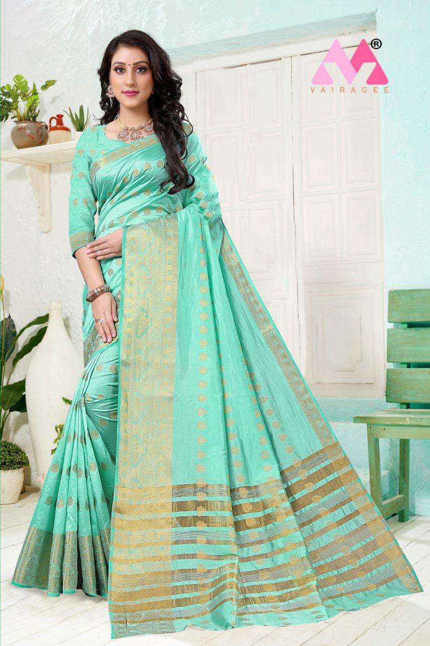 ZARINA VOL-8 BY VAIRAGEE 801 TO 806 SERIES INDIAN TRADITIONAL WEAR COLLECTION BEAUTIFUL STYLISH FANCY COLORFUL PARTY WEAR & OCCASIONAL WEAR SILK SAREES AT WHOLESALE PRICE