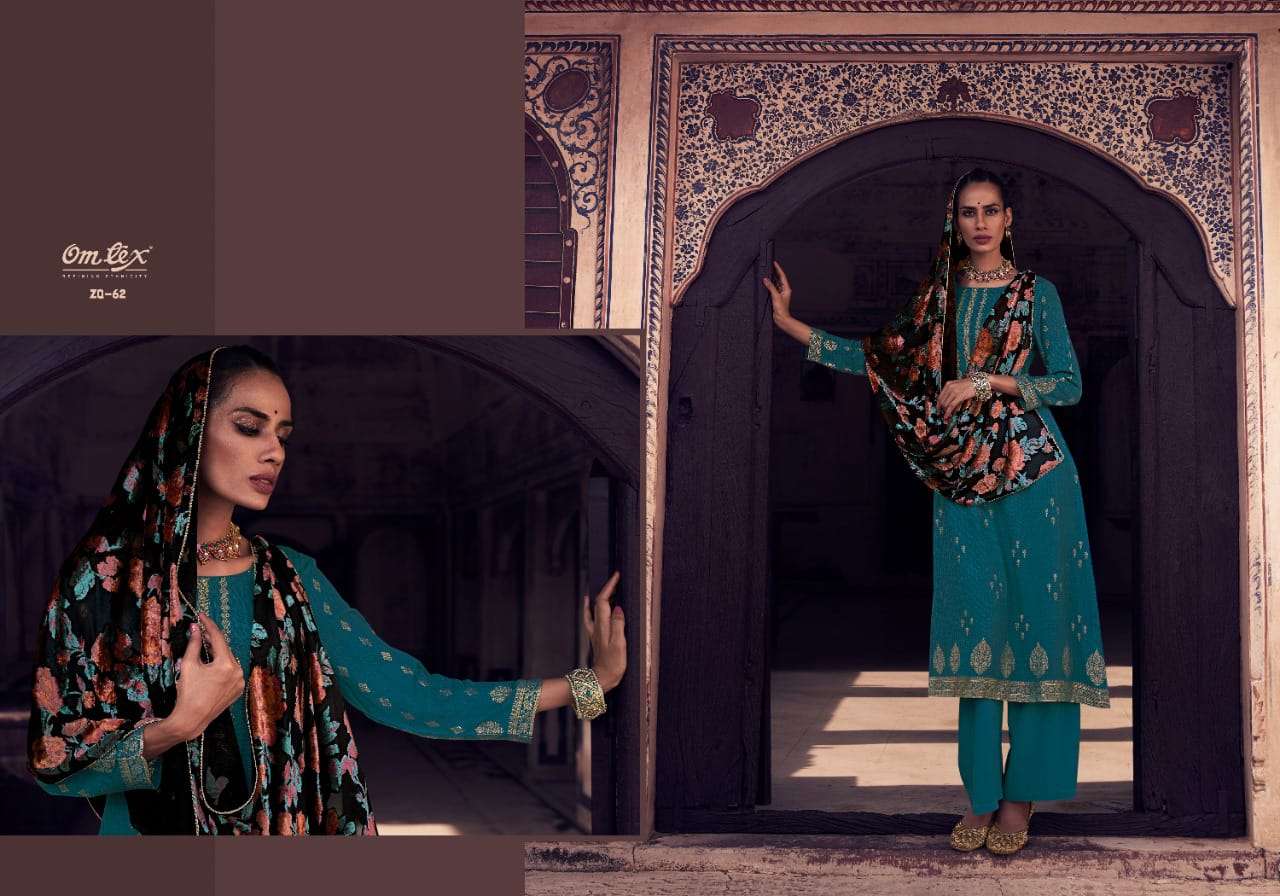 ZARQASH BY JHANSI 601 TO 68 SERIES BEAUTIFUL SUITS COLORFUL STYLISH FANCY CASUAL WEAR & ETHNIC WEAR PASHMINA SILK DRESSES AT WHOLESALE PRICE