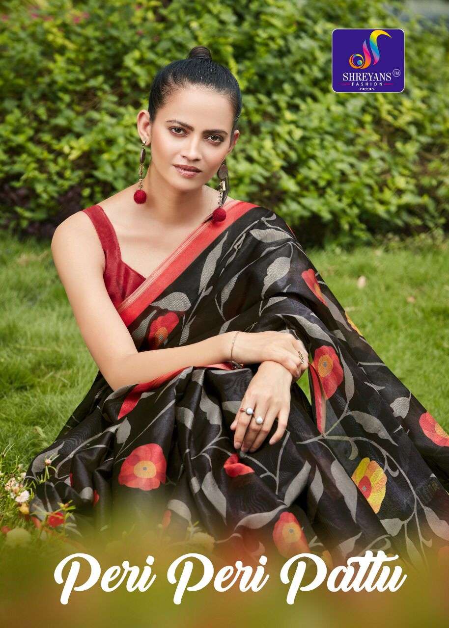 PERI PERI PATTU BY SHREYANS 01 TO 12 SERIES INDIAN TRADITIONAL WEAR COLLECTION BEAUTIFUL STYLISH FANCY COLORFUL PARTY WEAR & OCCASIONAL WEAR SOFT COTTON SILK SAREES AT WHOLESALE PRICE