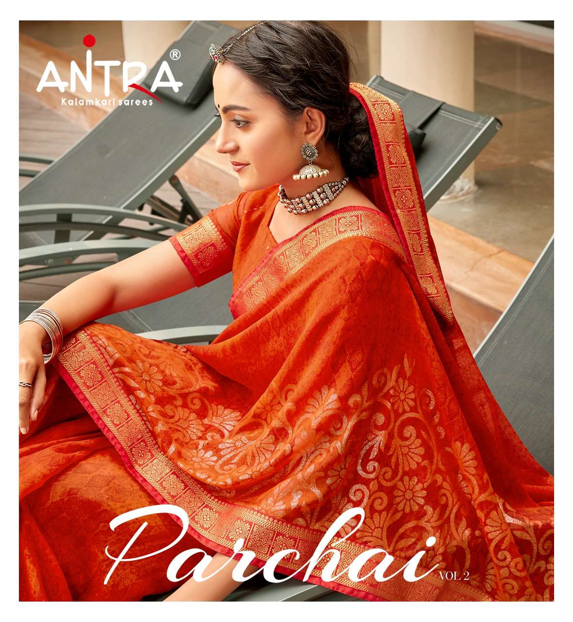 PARCHHAI VOL-2 BY ANTRA 75401 TO 75410 SEREIS INDIAN TRADITIONAL WEAR COLLECTION BEAUTIFUL STYLISH FANCY COLORFUL PARTY WEAR & OCCASIONAL WEAR FANCY MAZOR PRINT SAREES AT WHOLESALE PRICE