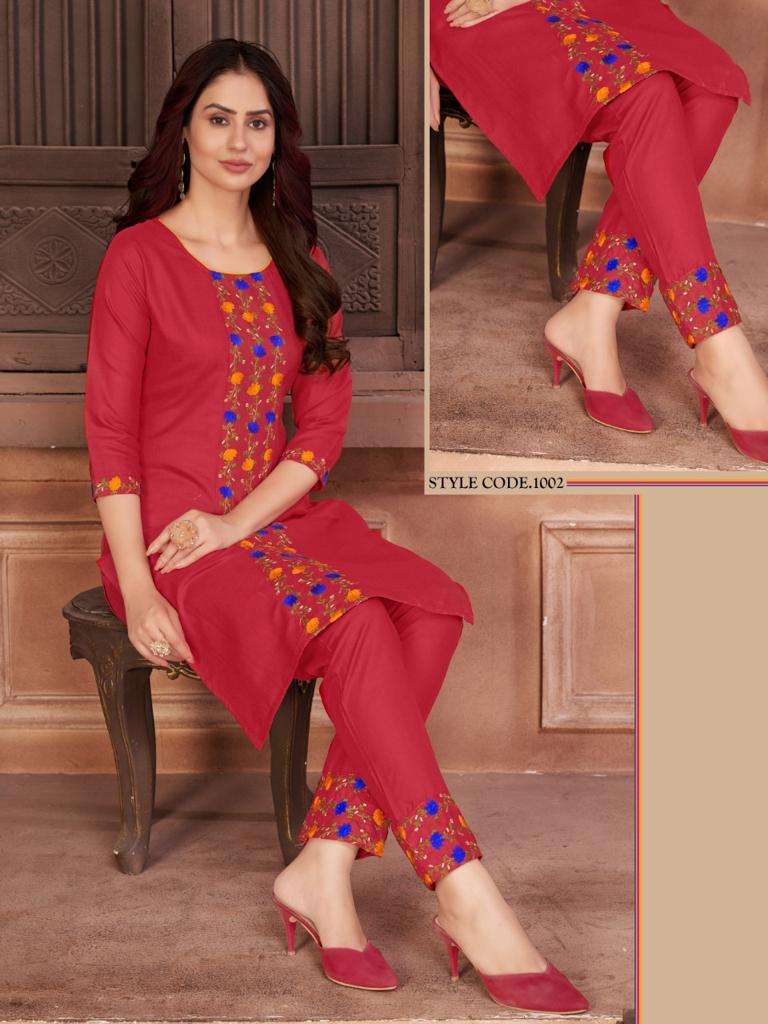 AHRUM BY RAZZO EXPORTS 1001 TO 1005 SERIES DESIGNER STYLISH FANCY COLORFUL BEAUTIFUL PARTY WEAR & ETHNIC WEAR COLLECTION RAYON EMBROIDERY KURTIS AT WHOLESALE PRICE