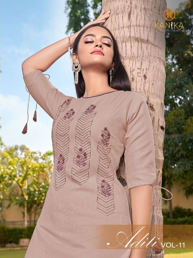 ADITI VOL-11 BY KANIKA 1283 TO 1292 SERIES DESIGNER STYLISH FANCY COLORFUL BEAUTIFUL PARTY WEAR & ETHNIC WEAR COLLECTION RUBY SILK EMBROIDERED KURTIS AT WHOLESALE PRICE