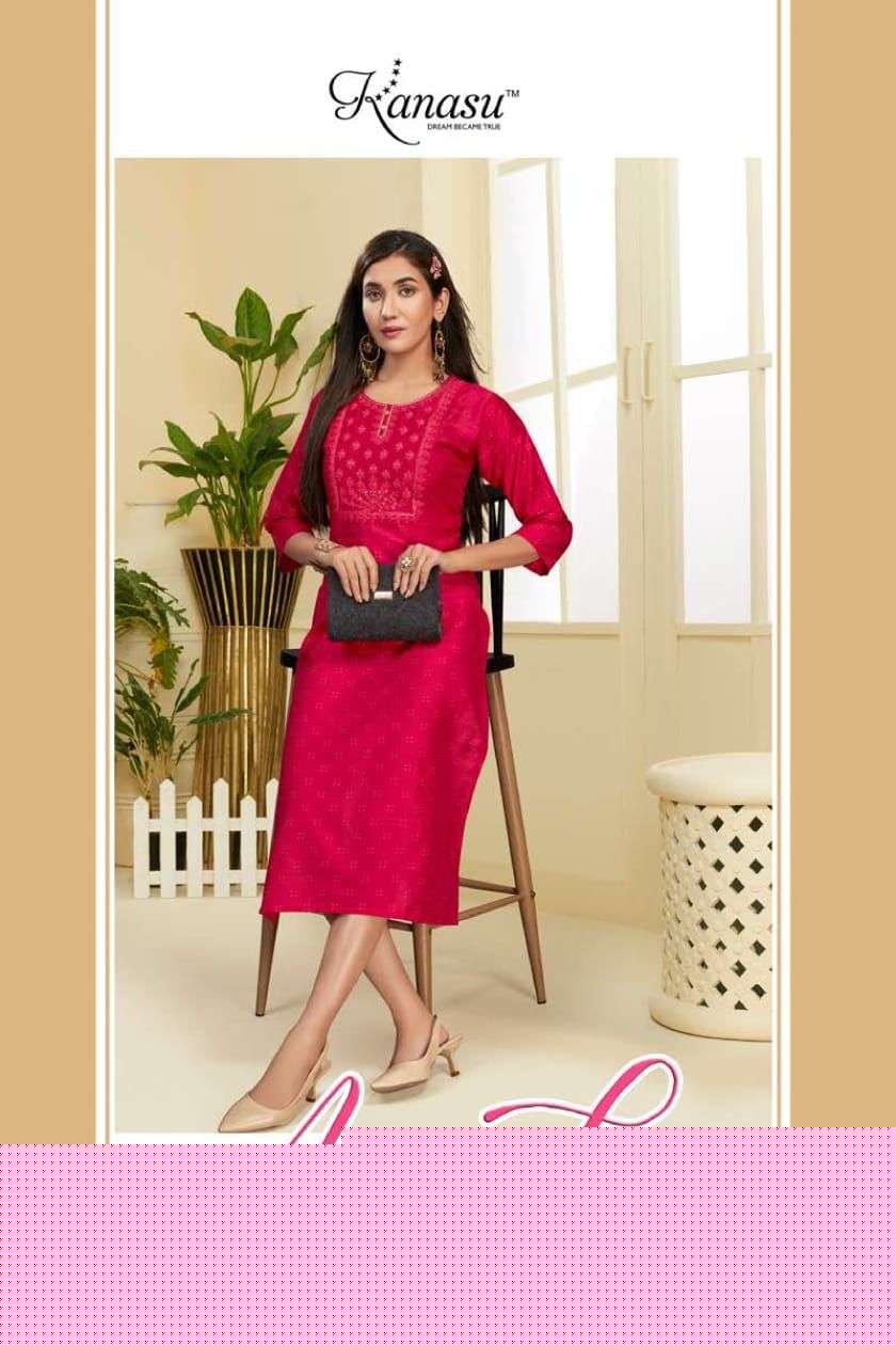 ANGEL BY KANASU 001 TO 008 SERIES DESIGNER STYLISH FANCY COLORFUL BEAUTIFUL PARTY WEAR & ETHNIC WEAR COLLECTION RAYON EMBROIDERY KURTIS AT WHOLESALE PRICE
