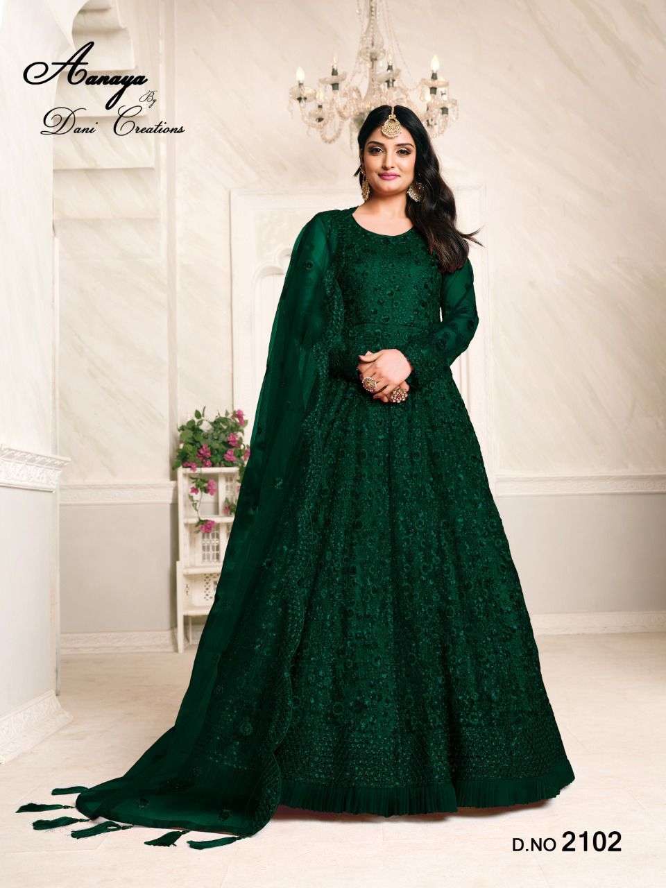 Aanaya Vol-121 By Twisha 2101 To 2104 Series Beautiful Anarkali Suits Colorful Stylish Fancy Casual Wear & Ethnic Wear Heavy Net Dresses At Wholesale Price