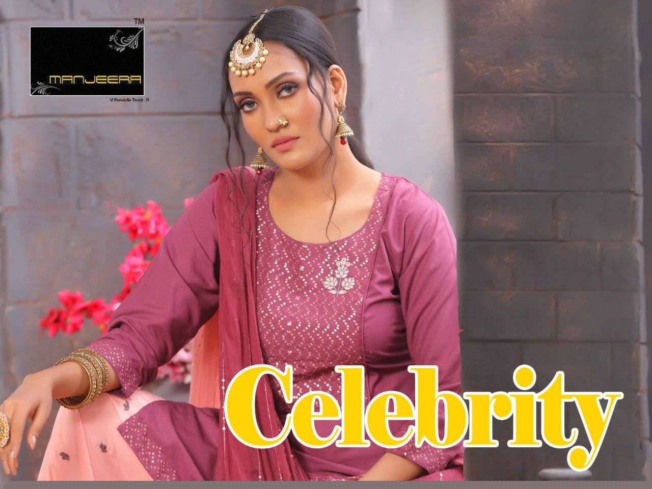 CELEBRITY BY MANJEERA 01 TO 08 SERIES BEAUTIFUL PATIYALA SUITS COLORFUL STYLISH FANCY CASUAL WEAR & ETHNIC WEAR RAYON WITH WORK DRESSES AT WHOLESALE PRICE