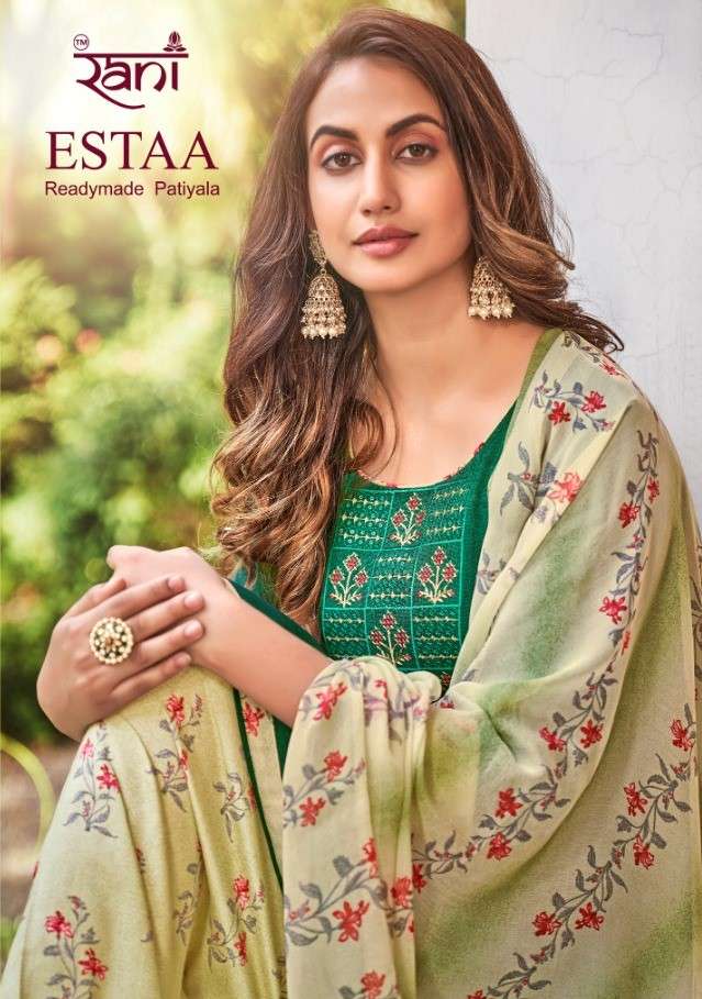 Estaa By Rani Fashion 11001 To 11006 Series Beautiful Suits Colorful Stylish Fancy Casual Wear & Ethnic Wear Rayon Print Dresses At Wholesale Price