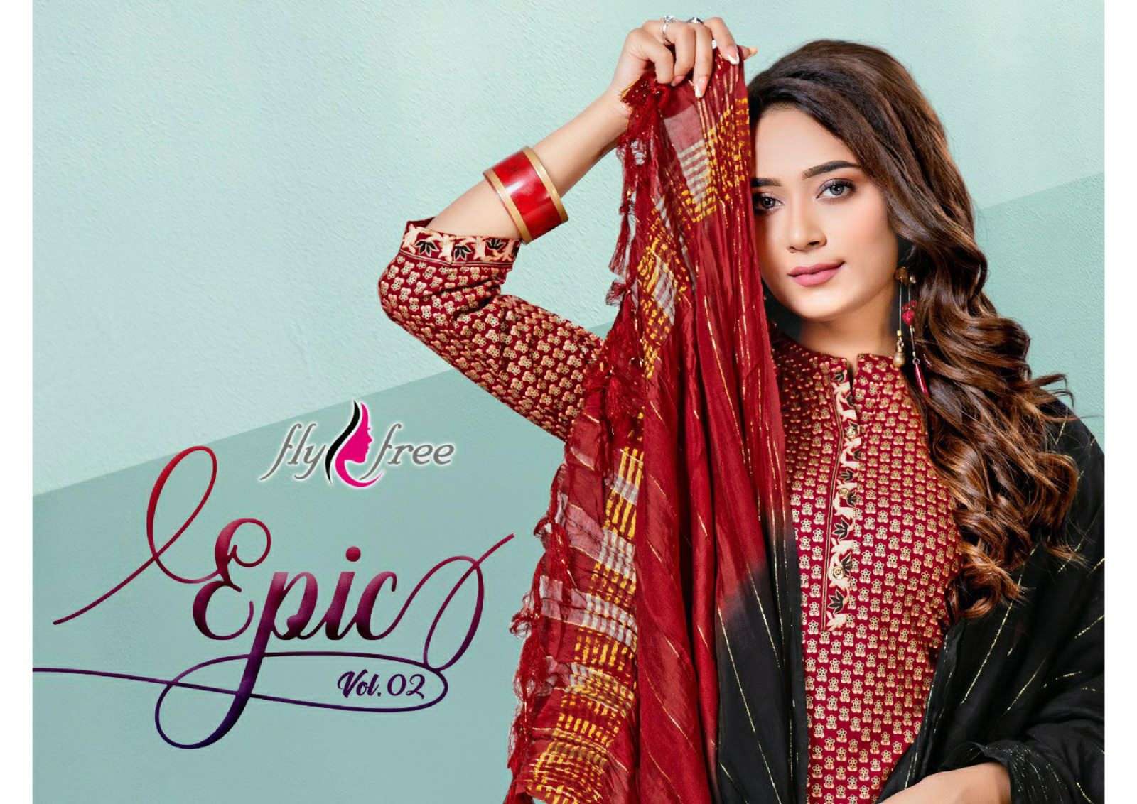EPIC VOL-2 BY FLY FREE 201 TO 206 SERIES BEAUTIFUL SUITS COLORFUL STYLISH FANCY CASUAL WEAR & ETHNIC WEAR RAYON PRINT DRESSES AT WHOLESALE PRICE