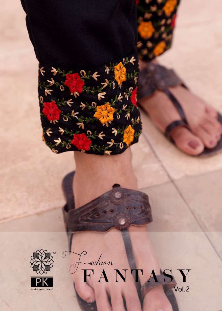 FASHION FANTASY VOL-2 BY PK 2001 TO 2008 SERIES BEAUTIFUL STYLISH FANCY COLORFUL CASUAL WEAR & ETHNIC WEAR HEAVY COTTON PRINT WITH WORK KURTIS WITH BOTTOM AT WHOLESALE PRICE