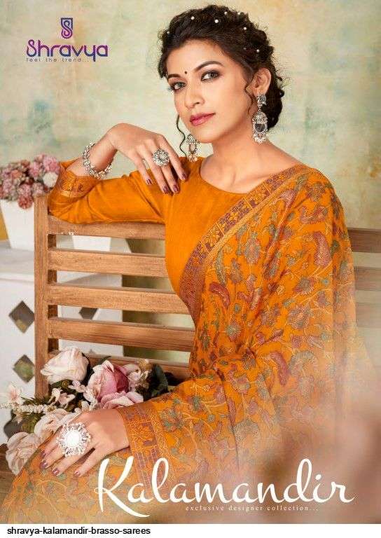 KALAMANDIR BY SHRAVYA FASHION A TO H SERIES INDIAN TRADITIONAL WEAR COLLECTION BEAUTIFUL STYLISH FANCY COLORFUL PARTY WEAR & OCCASIONAL WEAR BRASSO SAREES AT WHOLESALE PRICE
