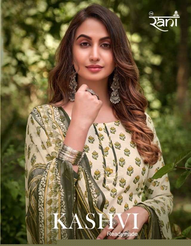 KASHVI BY RANI FASHION 1001 TO 1012 SERIES BEAUTIFUL STYLISH SUITS FANCY COLORFUL CASUAL WEAR & ETHNIC WEAR & READY TO WEAR PURE COTTON PRINTED DRESSES AT WHOLESALE PRICE