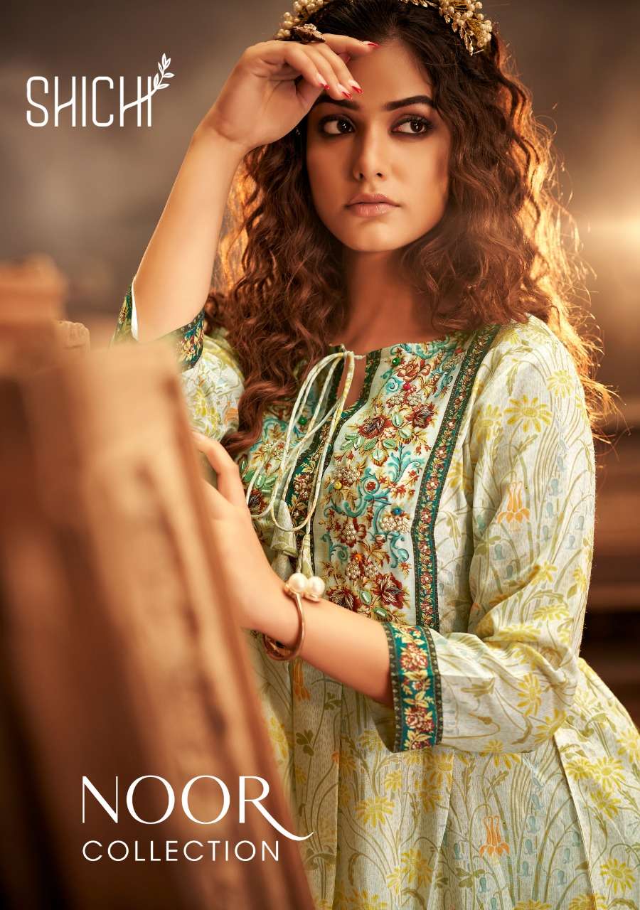 NOOR COLLECTION BY SHICHI 25 TO 30 SERIES BEAUTIFUL STYLISH FANCY COLORFUL CASUAL WEAR & ETHNIC WEAR MUSLIN DIGITAL PRINT GOWNS AT WHOLESALE PRICE