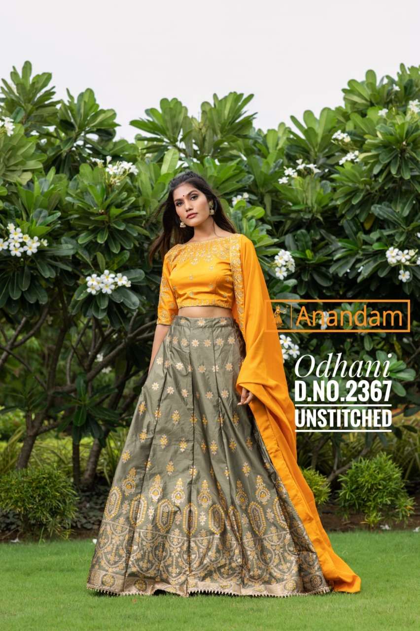 ODHANI BY ANANDAM 2366 TO 2369 SERIES INDIAN TRADITIONAL BEAUTIFUL STYLISH DESIGNER BANARASI SILK JACQUARD EMBROIDERED PARTY WEAR SILK LEHENGAS AT WHOLESALE PRICE