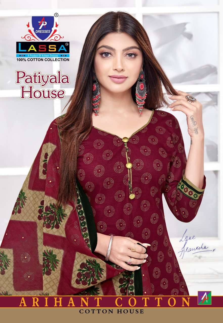 PATIYALA HOUSE BY LASSA 1001 TO 1010 SERIES BEAUTIFUL STYLISH SUITS FANCY COLORFUL CASUAL WEAR & ETHNIC WEAR & READY TO WEAR PURE COTTON PRINTED DRESSES AT WHOLESALE PRICE