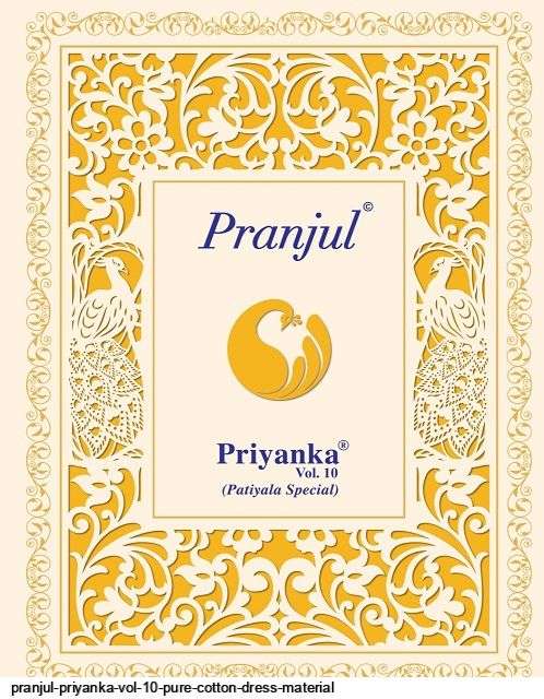 PRIYANKA VOL-10 BY PRANJUL 1001 TO 1040 SERIES BEAUTIFUL SUITS STYLISH FANCY COLORFUL CASUAL WEAR & ETHNIC WEAR PURE COTTON PRINTED DRESSES AT WHOLESALE PRICE