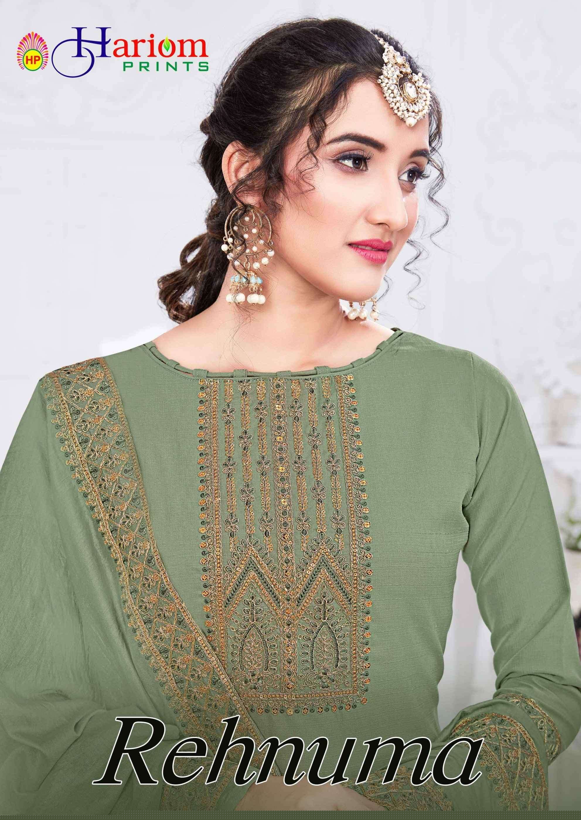 REHNUMA BY HARIOM PRINTS 2001 TO 2006 SERIES BEAUTIFUL STYLISH SUITS FANCY COLORFUL CASUAL WEAR & ETHNIC WEAR & READY TO WEAR SOFT VISCOSE SLUB DRESSES AT WHOLESALE PRICE