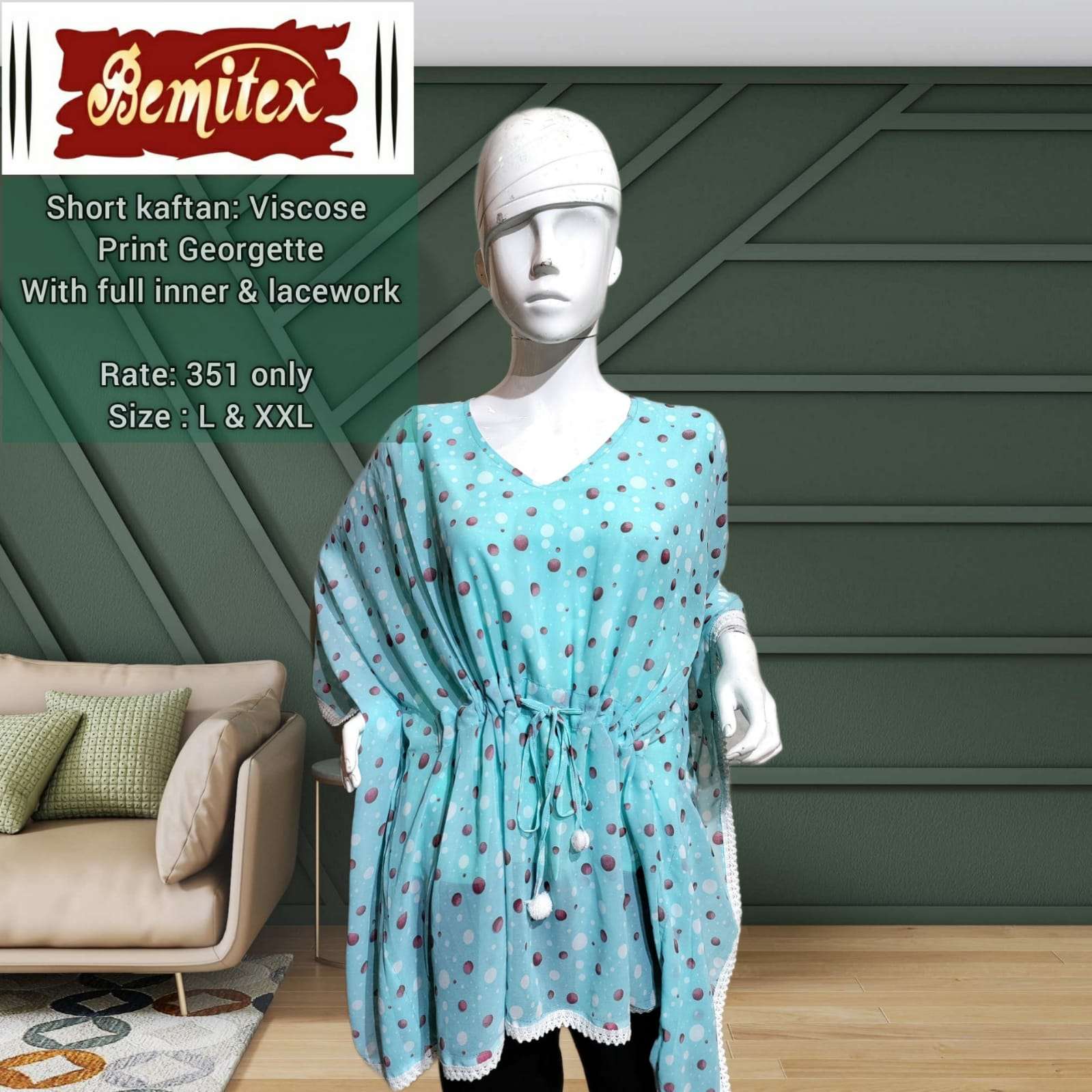 SHORT KAFTAAN VOL-2 BY BEMITEX 201 TO 204 SERIES BEAUTIFUL STYLISH FANCY COLORFUL CASUAL WEAR & ETHNIC WEAR VISCOSE GEORGETTE PRINT TOPS AT WHOLESALE PRICE