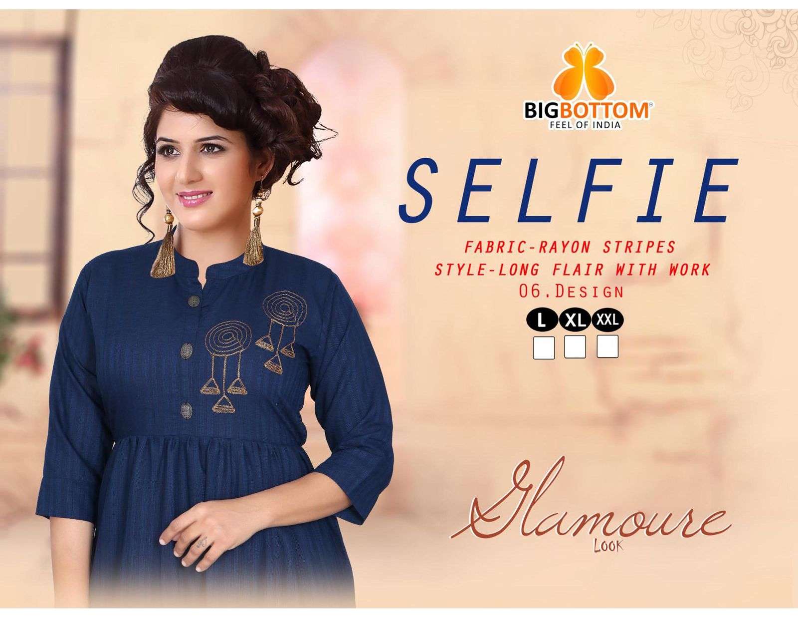 SELFIE BY BIG BOTTOM 001 TO 006 SERIES BEAUTIFUL STYLISH FANCY COLORFUL CASUAL WEAR & ETHNIC WEAR RAYON WITH WORK GOWNS AT WHOLESALE PRICE
