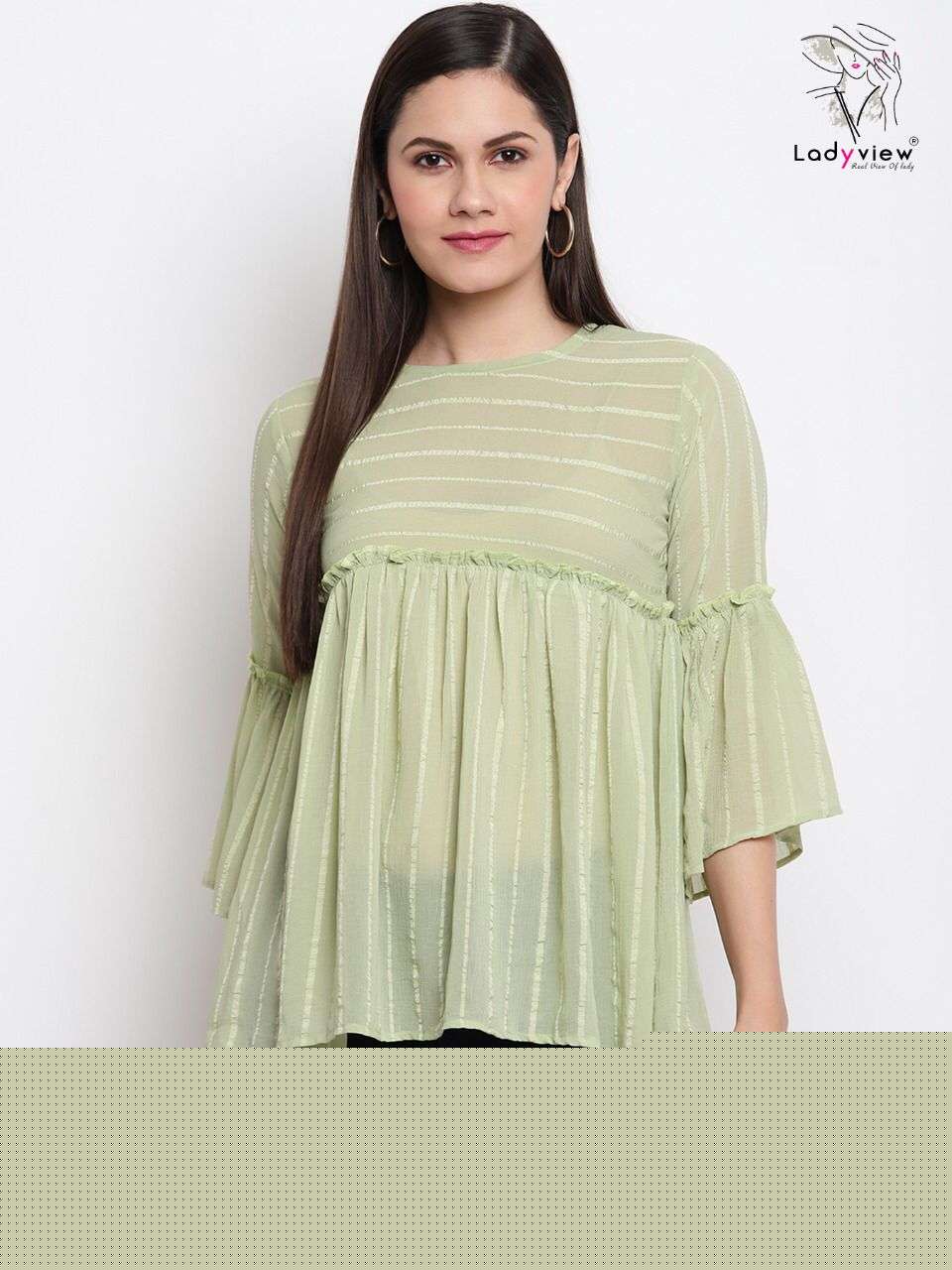 WESTO VOL-1 BY LADY VIEW 124 TO 127 SERIES DESIGNER STYLISH FANCY COLORFUL BEAUTIFUL PARTY WEAR & ETHNIC WEAR COLLECTION PREMIUM GEORGETTE TOPS AT WHOLESALE PRICE