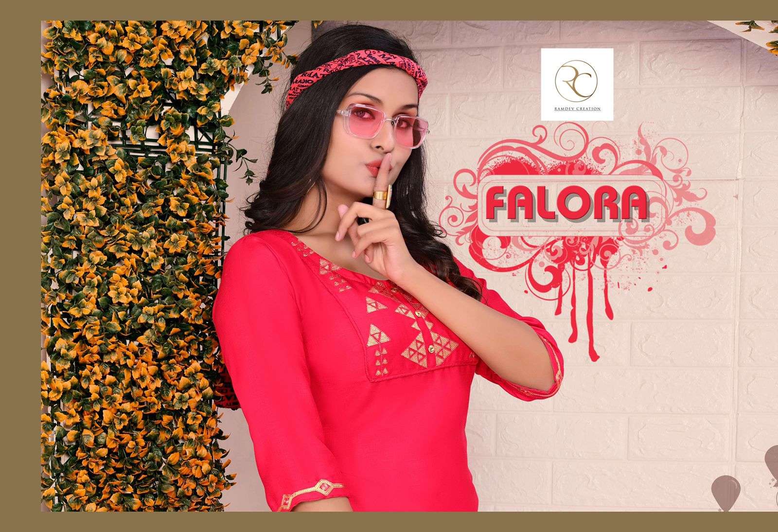 FLORA BY RC 501 TO 508 SERIES DESIGNER STYLISH FANCY COLORFUL BEAUTIFUL PARTY WEAR & ETHNIC WEAR COLLECTION RAYON WITH WORK KURTIS AT WHOLESALE PRICE