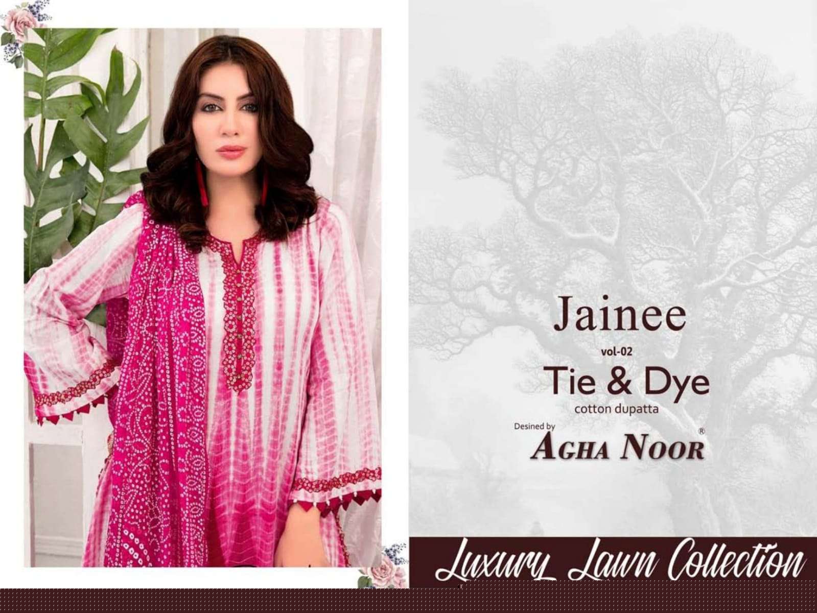 JAINEE VOL-2 BY AGHA NOOR 1001 TO 1006 SERIES BEAUTIFUL SUITS COLORFUL STYLISH FANCY CASUAL WEAR & ETHNIC WEAR LAWN COTTON DIGITAL PRINT DRESSES AT WHOLESALE PRICE