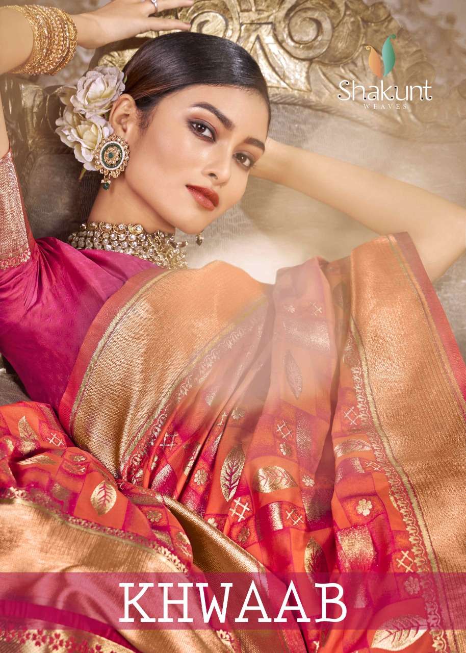 KHWAAB BY SHAKUNT 12201 TO 12206 SERIES DESIGNER WEDDING COLLECTION BEAUTIFUL STYLISH FANCY COLORFUL PARTY WEAR & OCCASIONAL WEAR SOFT SILK DRESSES AT WHOLESALE PRICE