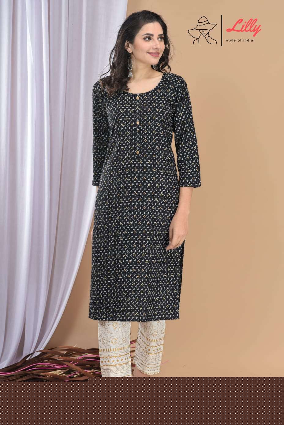MEENA VOL-6 BY LILLY DESIGNER STYLISH FANCY COLORFUL BEAUTIFUL PARTY WEAR & ETHNIC WEAR COLLECTION RAYON PRINT KURTIS WITH BOTTOM AT WHOLESALE PRICE