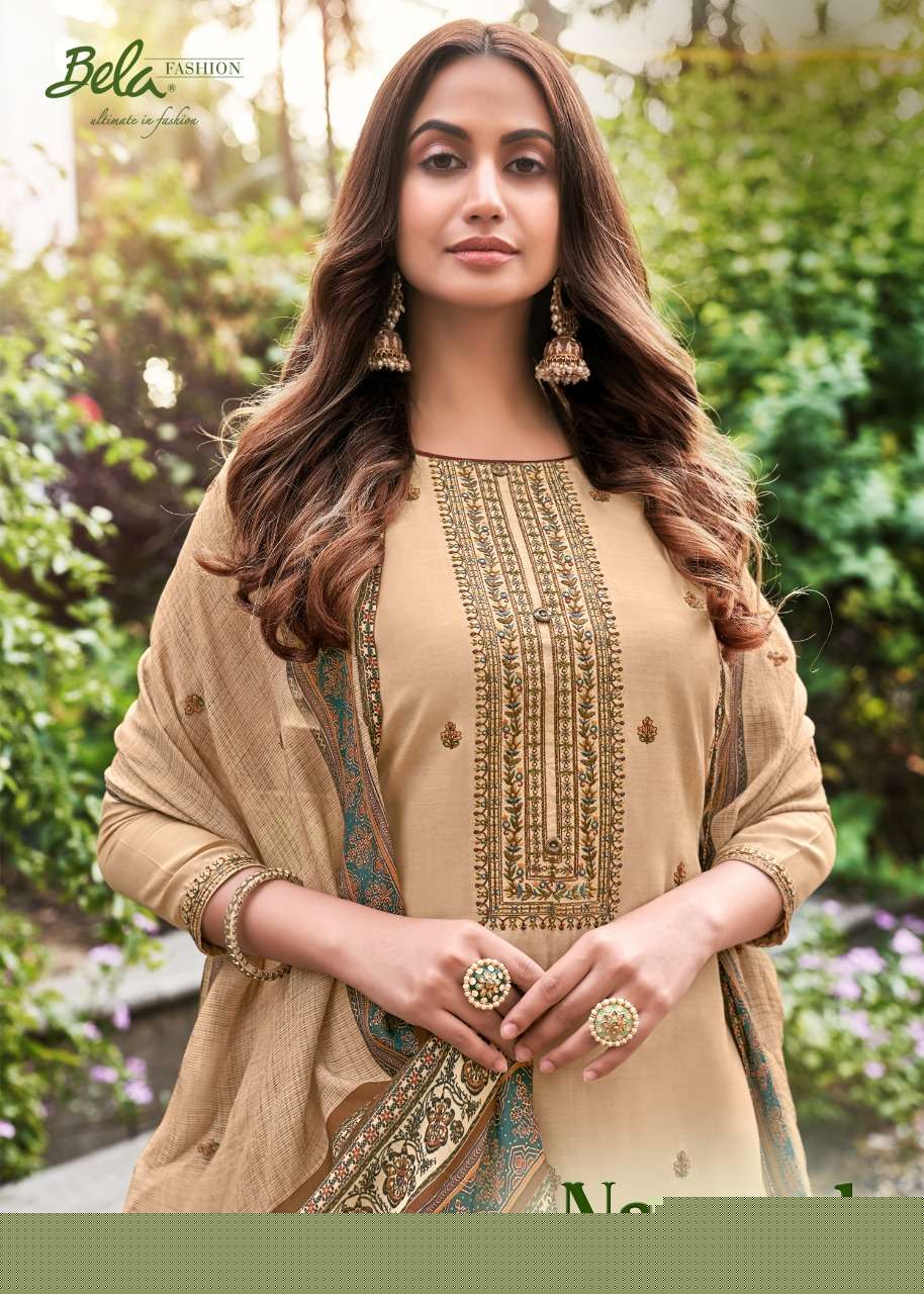 NAAYAAB BY BELA FASHION 2115 TO 2121 SERIES BEAUTIFUL STYLISH SUITS FANCY COLORFUL CASUAL WEAR & ETHNIC WEAR & READY TO WEAR MUSLIN DRESSES AT WHOLESALE PRICE