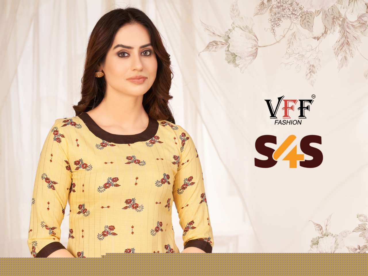 S4S BY VFF 1001 TO 1004 SERIES DESIGNER STYLISH FANCY COLORFUL BEAUTIFUL PARTY WEAR & ETHNIC WEAR COLLECTION COTTON PRINT KURTIS AT WHOLESALE PRICE