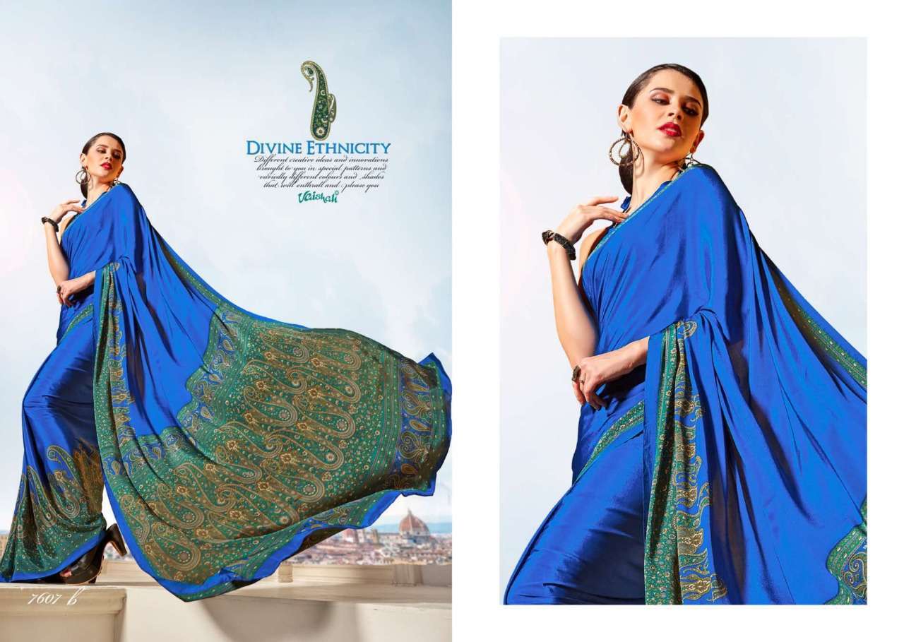 UNIFORM BY VAISHALI FASHION INDIAN TRADITIONAL WEAR COLLECTION BEAUTIFUL STYLISH FANCY COLORFUL PARTY WEAR & OCCASIONAL WEAR CREPE SILK SAREES AT WHOLESALE PRICE