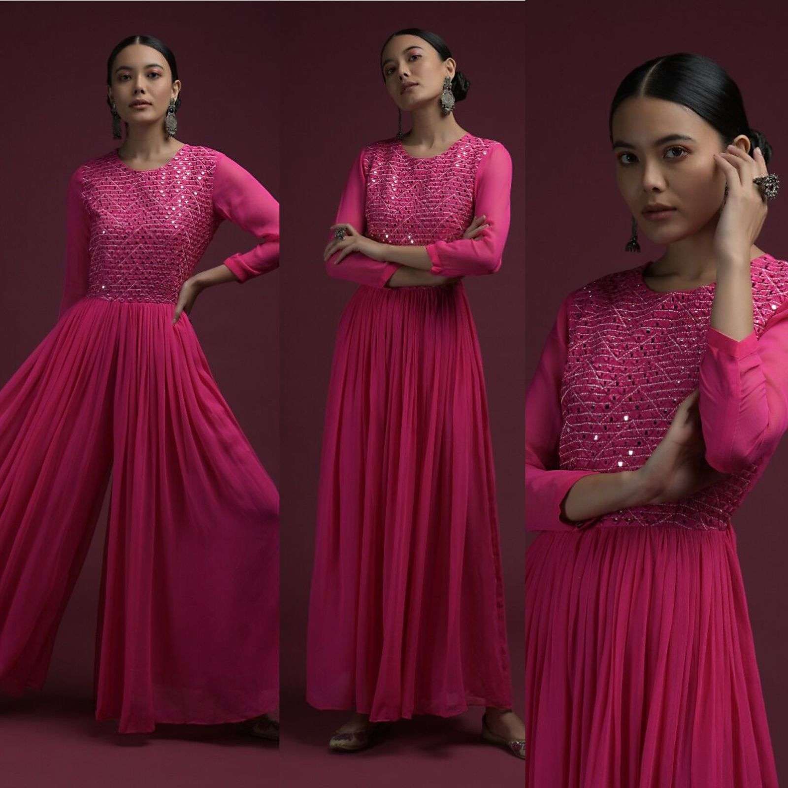5422 BY KAAMIRI DESIGNER STYLISH FANCY COLORFUL BEAUTIFUL PARTY WEAR & ETHNIC WEAR COLLECTION GEORGETTE EMBROIDERED JUMPSUITS AT WHOLESALE PRICE
