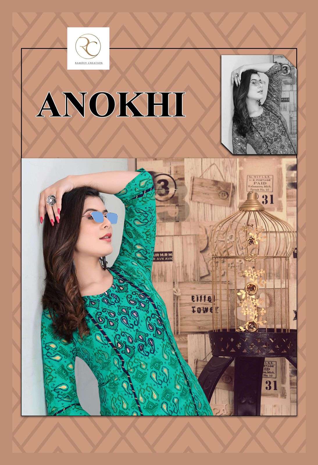 ANOKHI BY RC 01 TO 08 SERIES DESIGNER STYLISH FANCY COLORFUL BEAUTIFUL PARTY WEAR & ETHNIC WEAR COLLECTION COTTON PRINT KURTIS WITH BOTTOM AT WHOLESALE PRICE