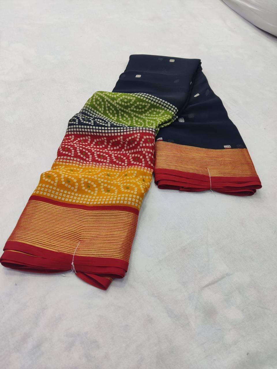 BUTTERFLY VOL-2 BY SHREE MATARAM 201 TO 210 SERIES INDIAN TRADITIONAL WEAR COLLECTION BEAUTIFUL STYLISH FANCY COLORFUL PARTY WEAR & OCCASIONAL WEAR CHIFFON PRINTED SAREES AT WHOLESALE PRICE