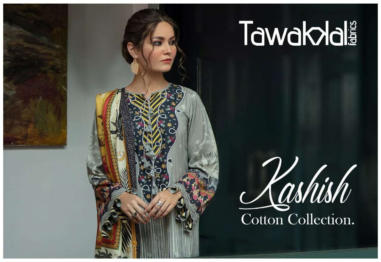 KASHISH BY TAWAKKAL FAB 1101 TO 1110 SERIES BEAUTIFUL STYLISH SUITS FANCY COLORFUL CASUAL WEAR & ETHNIC WEAR & READY TO WEAR HEAVY COTTON PRINTED DRESSES AT WHOLESALE PRICE