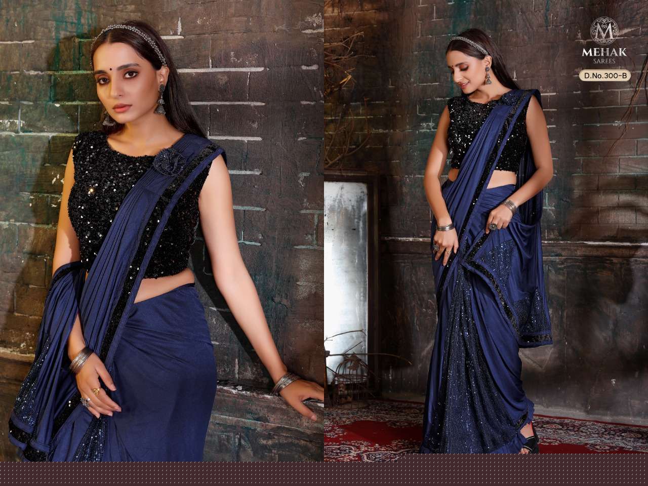 MEHAK 300 COLOURS BY MEHAK 300-A TO 300-I SERIES INDIAN TRADITIONAL WEAR COLLECTION BEAUTIFUL STYLISH FANCY COLORFUL PARTY WEAR & OCCASIONAL WEAR LYCRA SAREES AT WHOLESALE PRICE