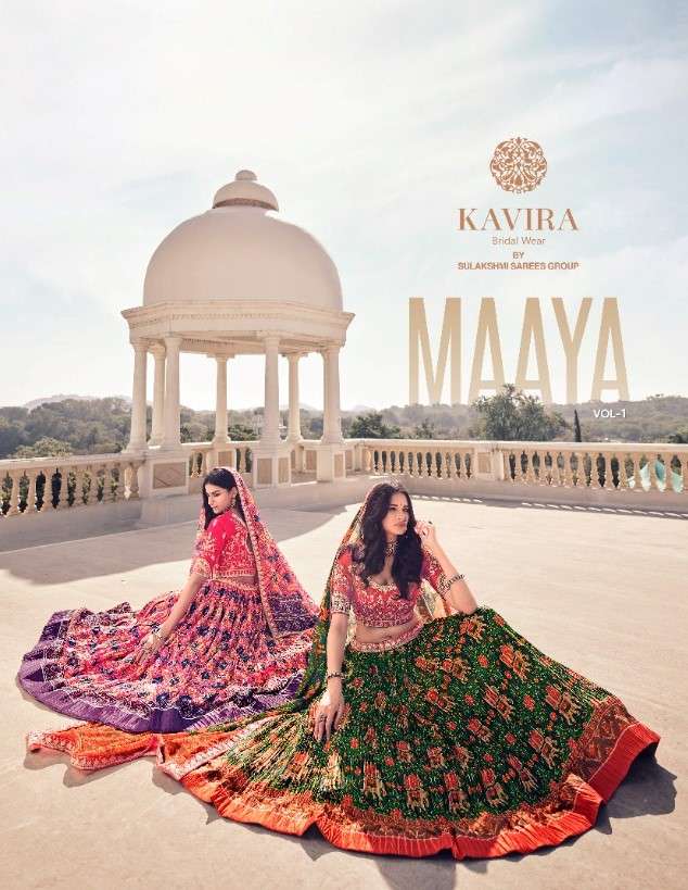 MAAYA VOL-1 BY KAVIRA 101 TO 109 SERIES DESIGNER BEAUTIFUL NAVRATRI COLLECTION OCCASIONAL WEAR & PARTY WEAR FANCY LEHENGAS AT WHOLESALE PRICE