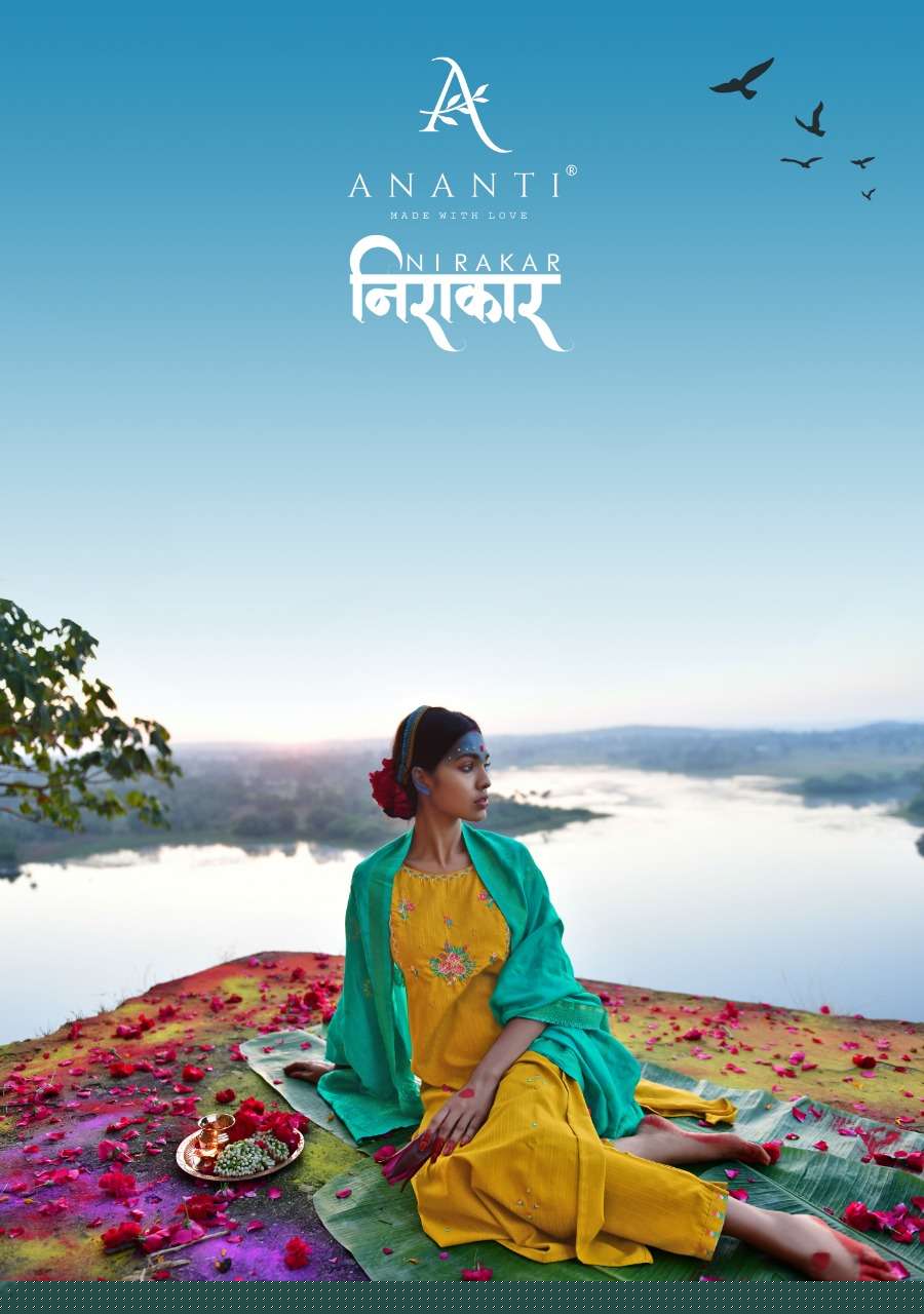 NIRAKAR BY ANANTI 5001 TO 5005 SERIES BEAUTIFUL SUITS COLORFUL STYLISH FANCY CASUAL WEAR & ETHNIC WEAR VISCOSE SILK WITH WORK DRESSES AT WHOLESALE PRICE