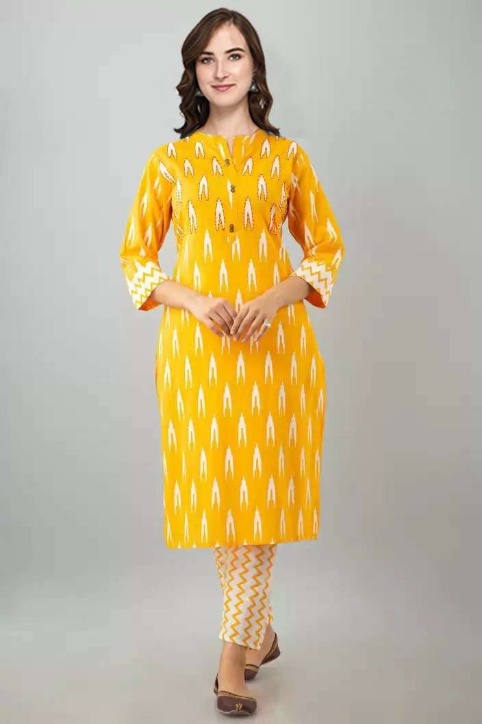 NIKKI BY VREDE VOGEL 01 TO 02 SERIES DESIGNER STYLISH FANCY COLORFUL BEAUTIFUL PARTY WEAR & ETHNIC WEAR COLLECTION COTTON PRINT KURTIS WITH BOTTOM AT WHOLESALE PRICE