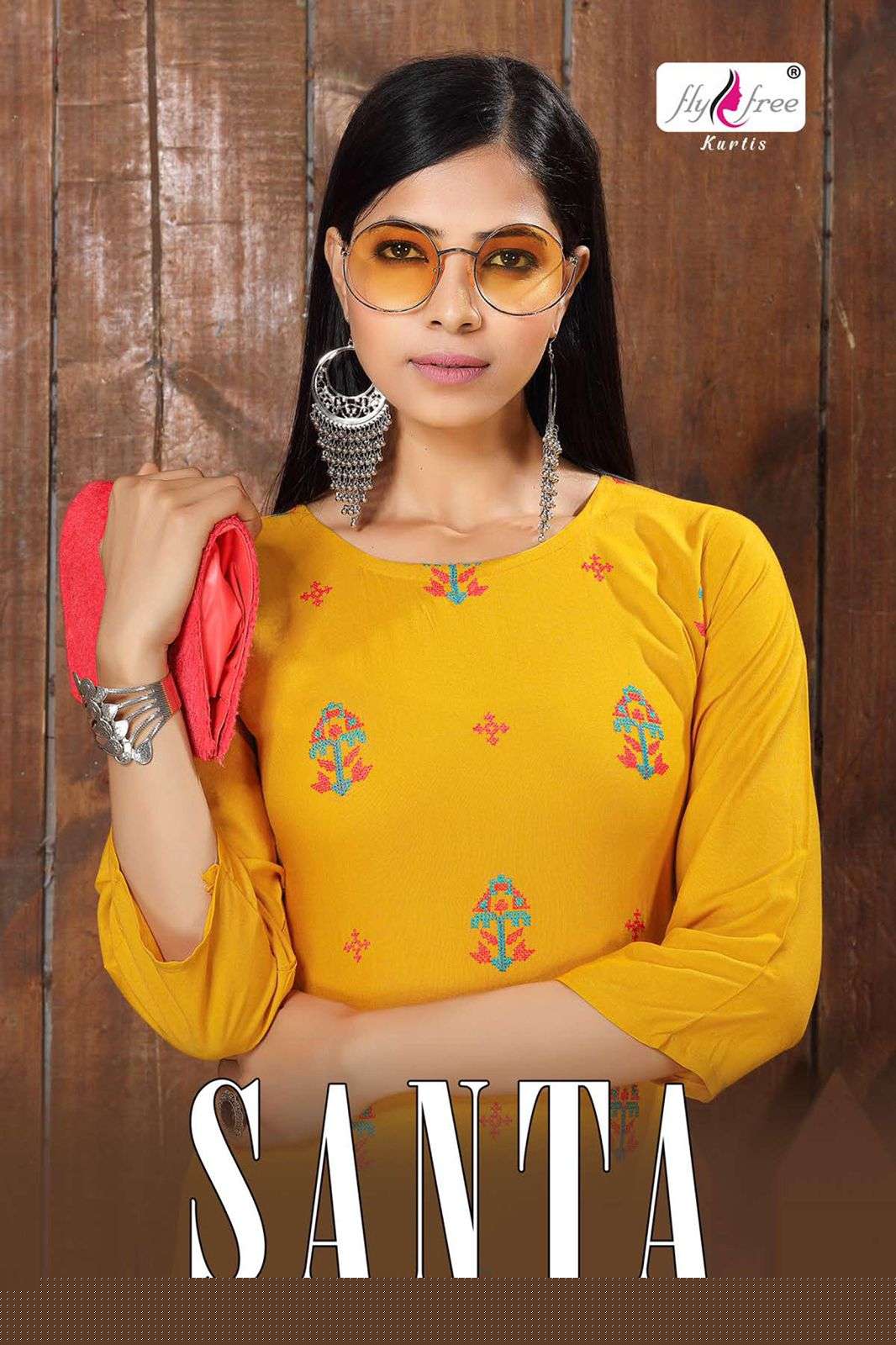 SANTA BY FLY FREE 1001 TO 1008 SERIES DESIGNER STYLISH FANCY COLORFUL BEAUTIFUL PARTY WEAR & ETHNIC WEAR COLLECTION RAYON EMBROIDERY KURTIS AT WHOLESALE PRICE