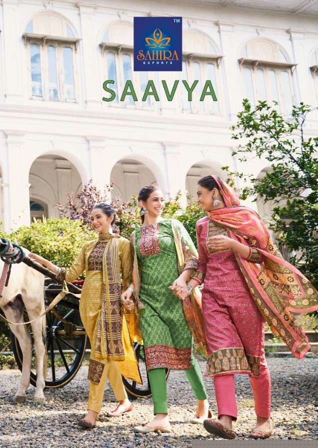 SAAVYA BY SAHIRA EXPORTS 15001 TO 15008 SERIES BEAUTIFUL STYLISH SUITS FANCY COLORFUL CASUAL WEAR & ETHNIC WEAR & READY TO WEAR JAM SATIN DRESSES AT WHOLESALE PRICE