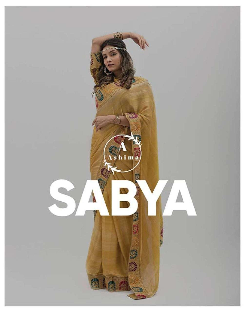 SABYA BY ASHIMA 201 TO 208 SERIES INDIAN TRADITIONAL WEAR COLLECTION BEAUTIFUL STYLISH FANCY COLORFUL PARTY WEAR & OCCASIONAL WEAR SATIN SAREES AT WHOLESALE PRICE