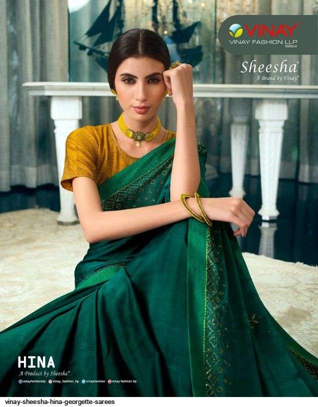 SHEESHA HINA BY VINAY FASHION 24271 TO 24280 SERIES INDIAN TRADITIONAL WEAR COLLECTION BEAUTIFUL STYLISH FANCY COLORFUL PARTY WEAR & OCCASIONAL WEAR GEORGETTE PRINT SAREES AT WHOLESALE PRICE