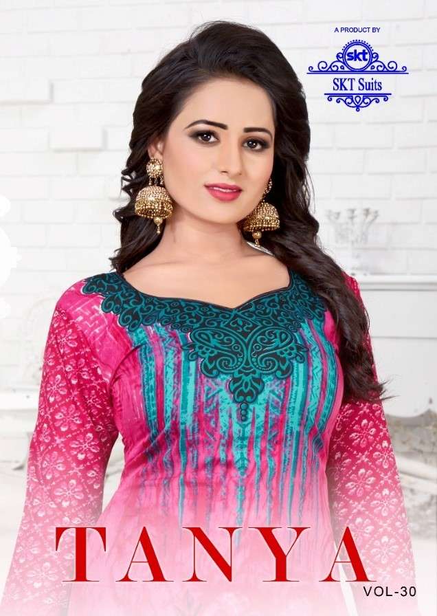 TANYA VOL-30 BY SKT SUITS 1001 TO 1016 SERIES BEAUTIFUL STYLISH SUITS FANCY COLORFUL CASUAL WEAR & ETHNIC WEAR & READY TO WEAR AMERICAN PRINTED DRESSES AT WHOLESALE PRICE
